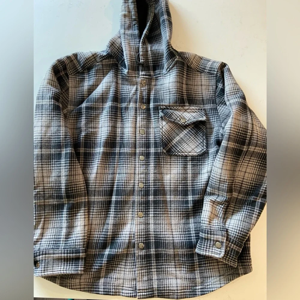Plaid Button-Up Jacket - Picture 1 of 5